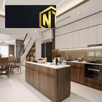 TỦ BẾP CHIẾU LIỆU VÁN GỖ CÔNG NGHIỆP